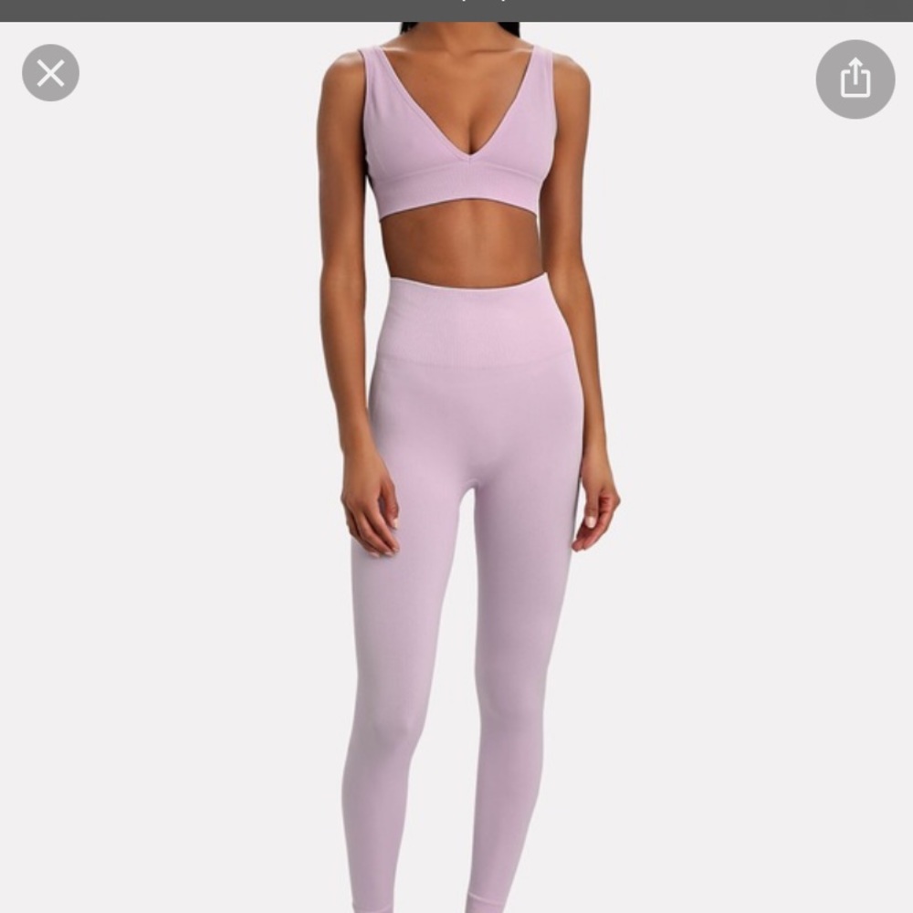Purple work out set: sports bra